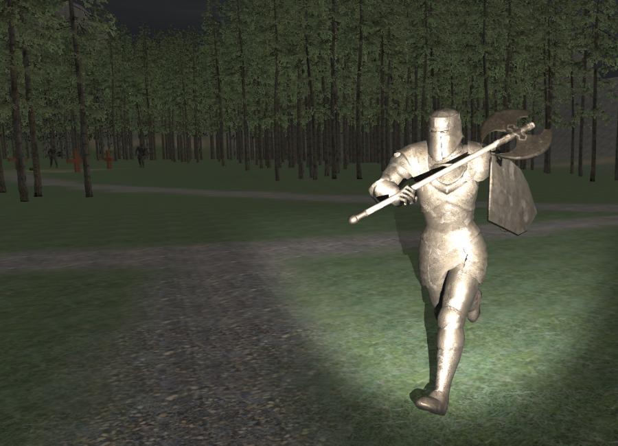 The Nightwalk frozen statue